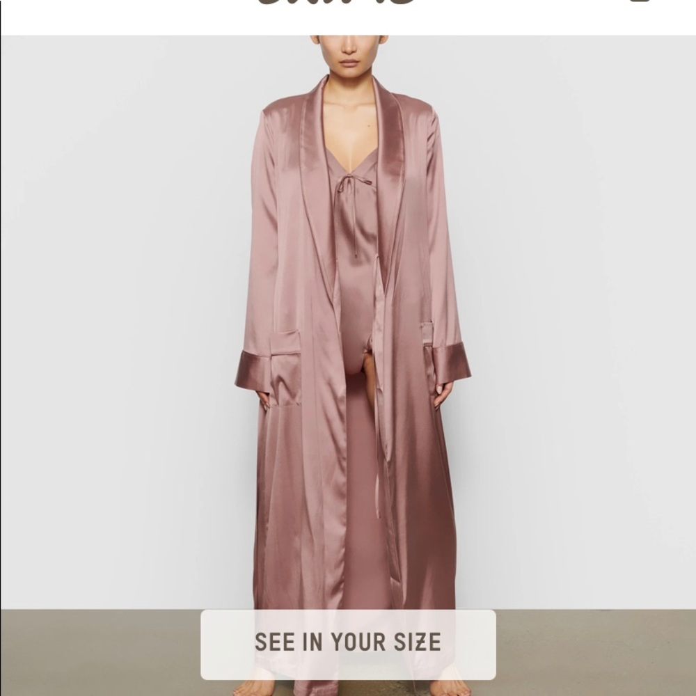 SKIMS Rose Silk Robe SOLD OUT ONLINE